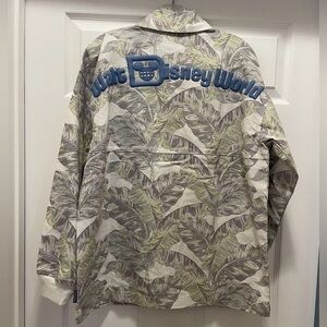 Disneyland Resort Spirit Jersey Shirt Jacket Tropical Palm Button Down Shacket S